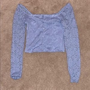 long sleeve crop top